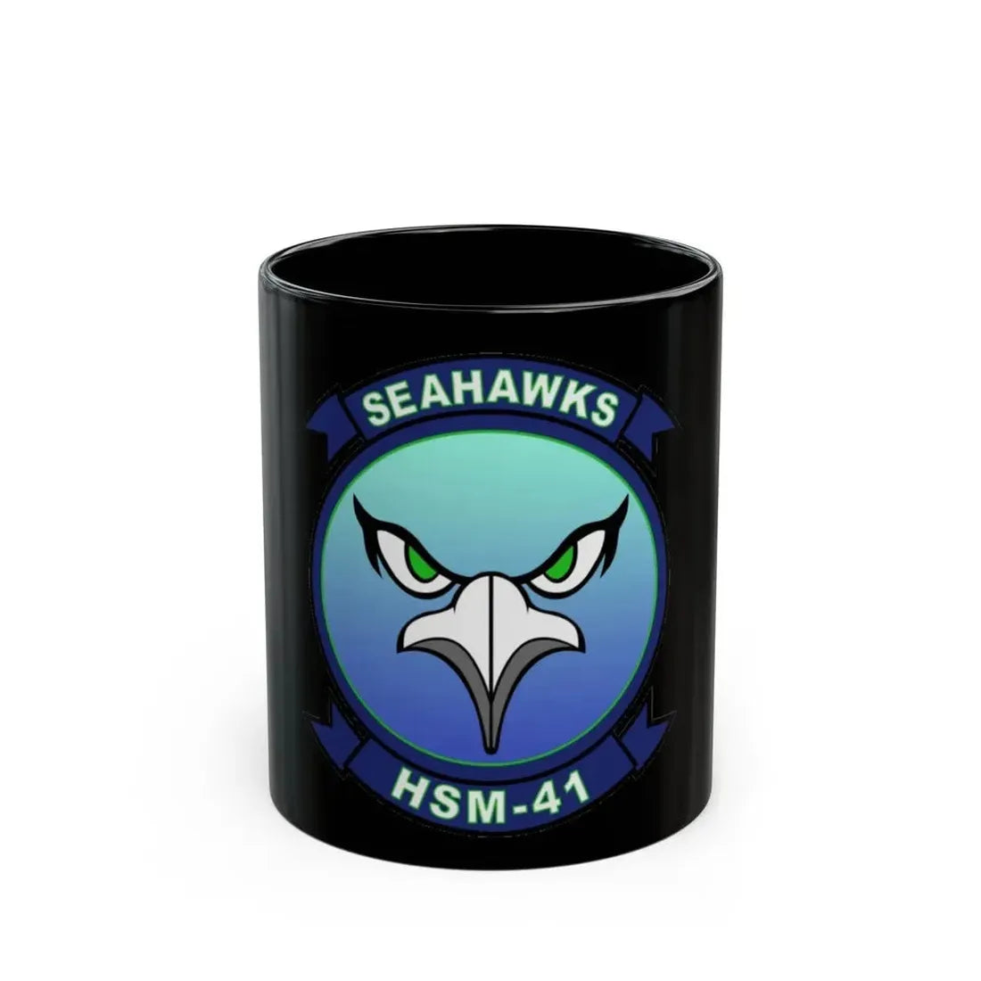 HSM 41 Helicopter Maritime Strike Squadron 41 (U.S. Navy) Black Coffee Mug 11oz - Go Mug Yourself