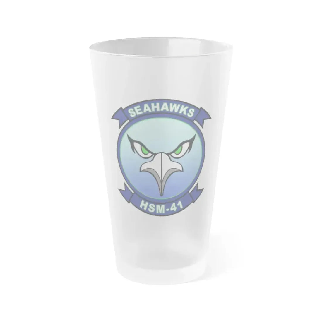 HSM 41 Helicopter Maritime Strike Squadron 41 (U.S. Navy) Frosted Pint Glass 16oz Default Title - Go Mug Yourself