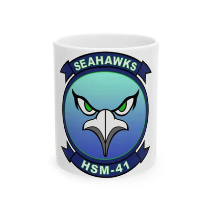 HSM 41 Helicopter Maritime Strike Squadron 41 (U.S. Navy) White Coffee Mug 11oz - Go Mug Yourself