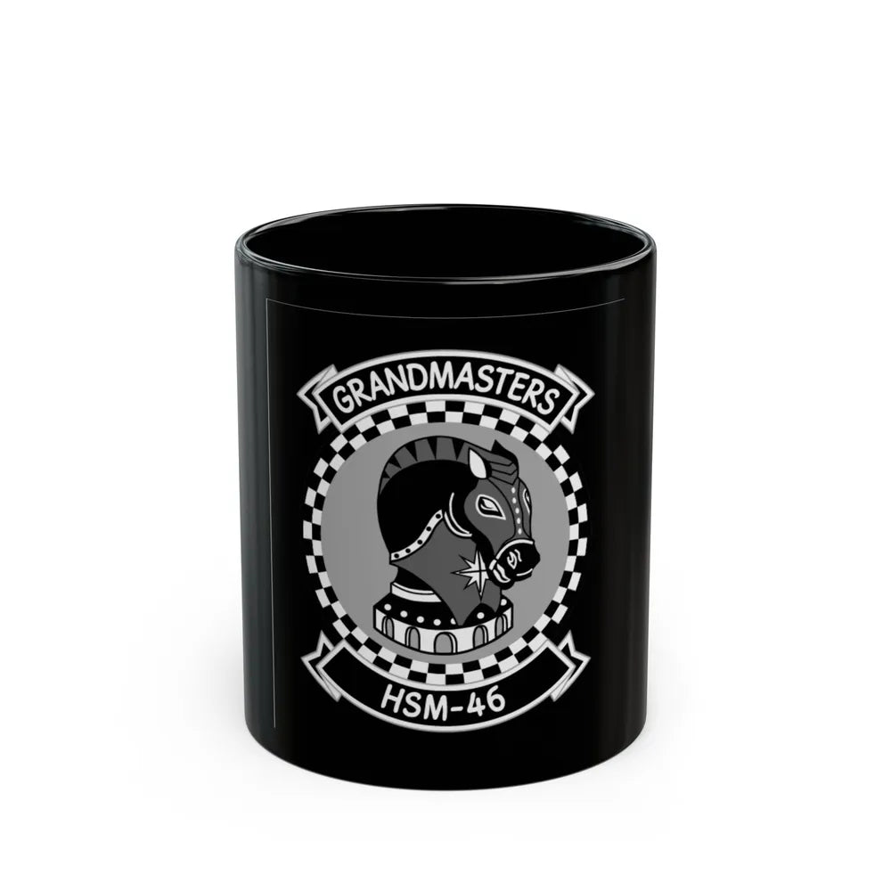 HSM 46 (U.S. Navy) Black Coffee Mug-11oz-Go Mug Yourself