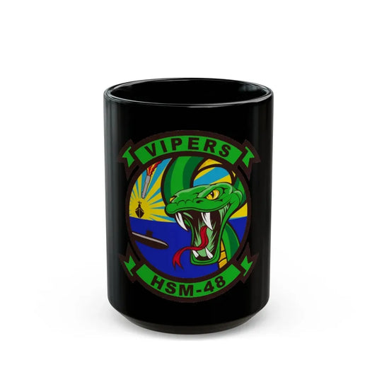 HSM 48 Helicopter Maritime Strike Squadron 48 (U.S. Navy) Black Coffee Mug 15oz - Go Mug Yourself
