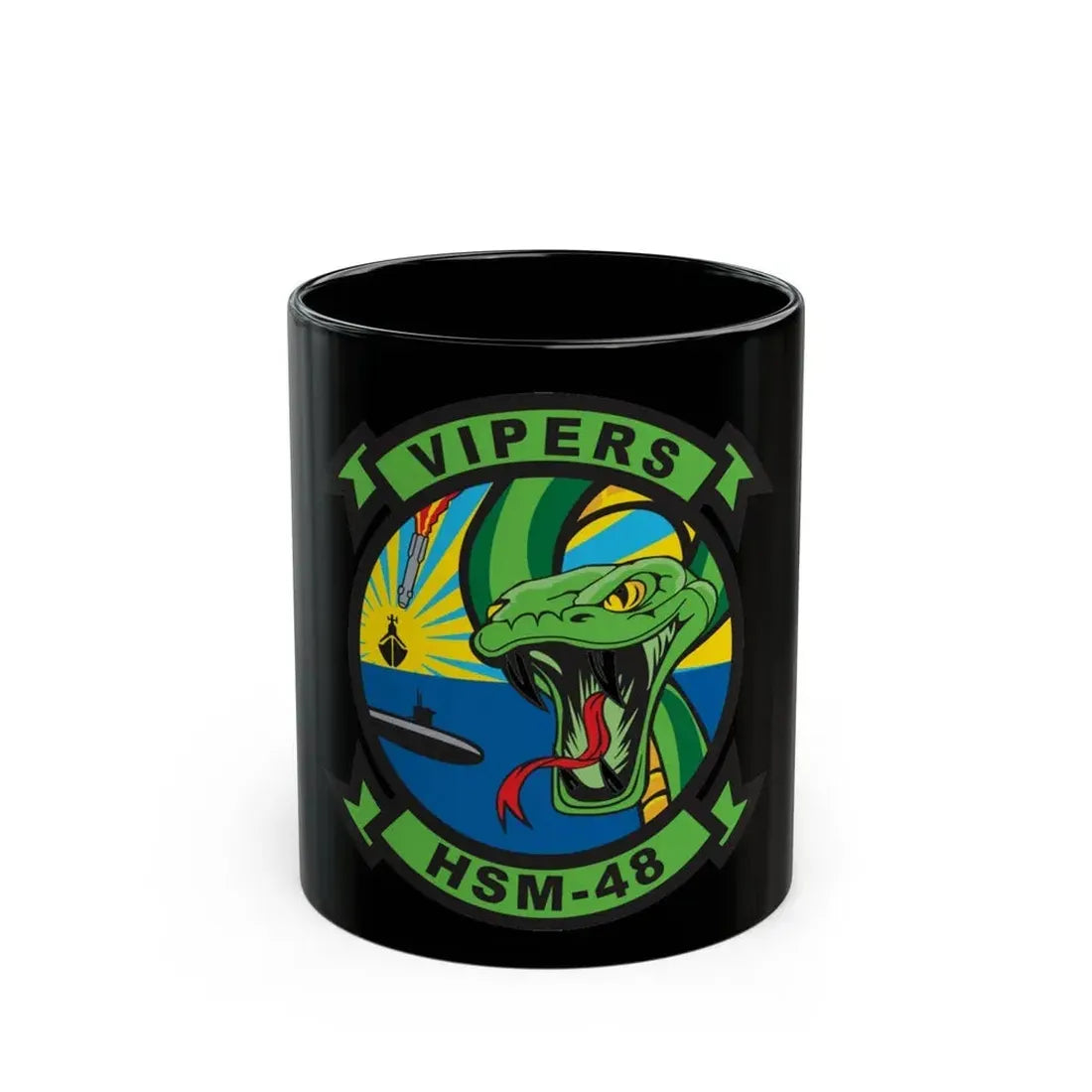 HSM 48 Vipers (U.S. Navy) Black Coffee Mug - Go Mug Yourself