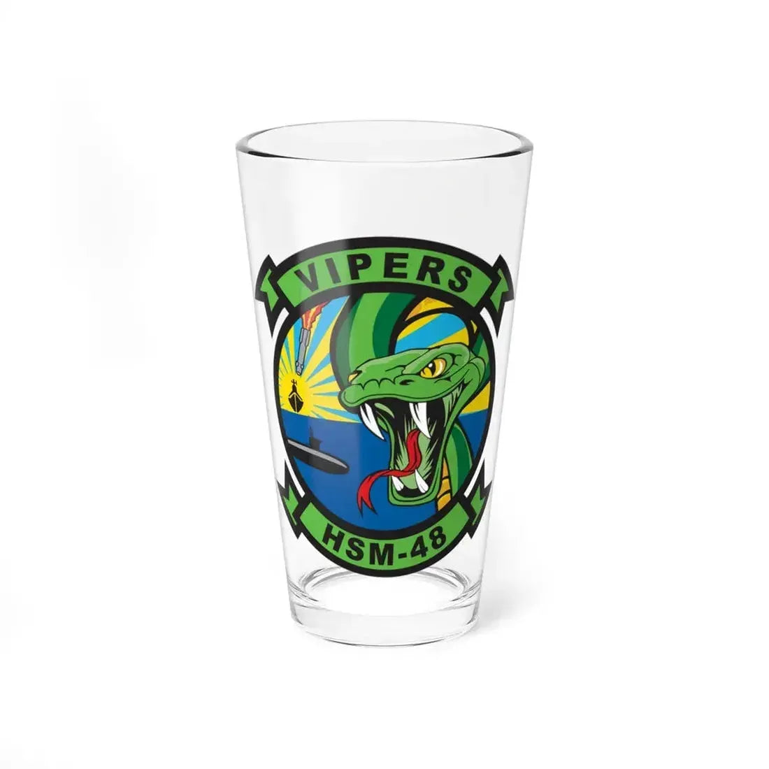 HSM 48 Vipers (U.S. Navy) Pint Glass 16oz 16oz - Go Mug Yourself
