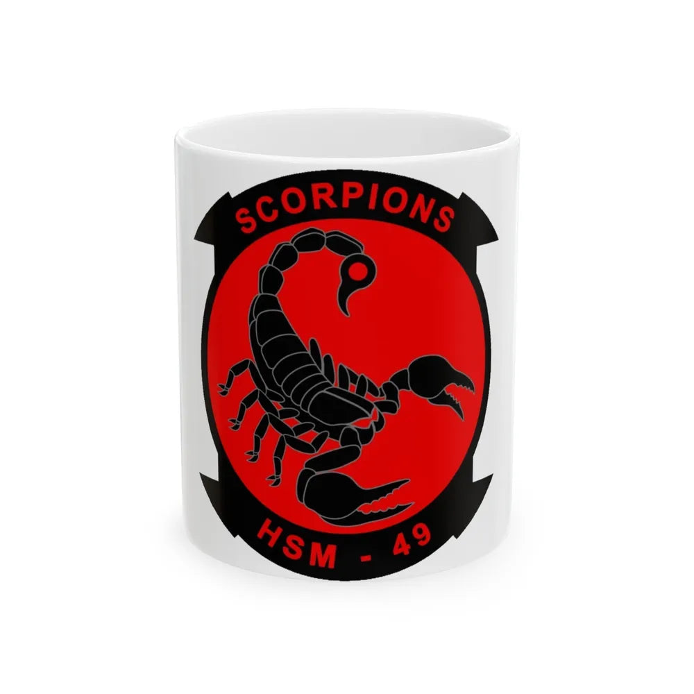 HSM 49 Helicopter Maritime Strike Squadron 49 (U.S. Navy) White Coffee Mug-11oz-Go Mug Yourself