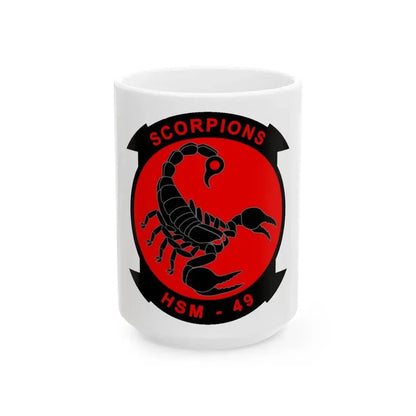 HSM 49 Helicopter Maritime Strike Squadron 49 (U.S. Navy) White Coffee Mug 15oz - Go Mug Yourself