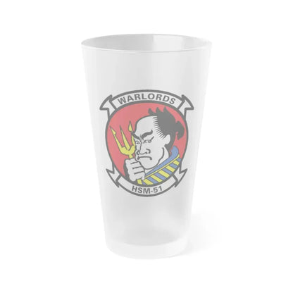 HSM 51 Helicopter Maritime Strike Squadron 51 (U.S. Navy) Frosted Pint Glass 16oz Default Title - Go Mug Yourself