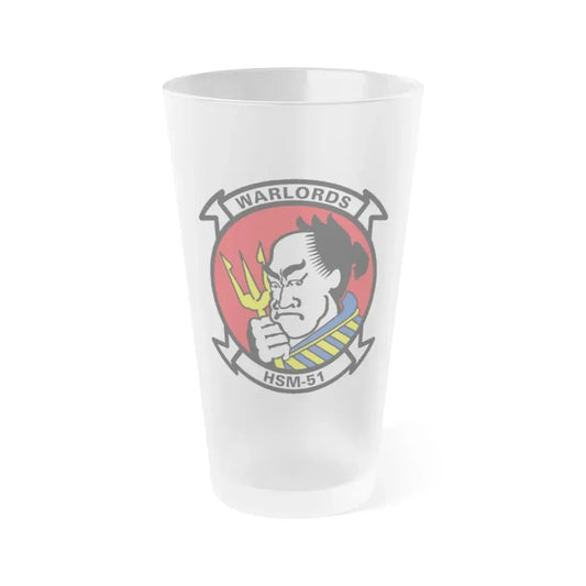 HSM 51 Helicopter Maritime Strike Squadron 51 (U.S. Navy) Frosted Pint Glass 16oz Default Title - Go Mug Yourself