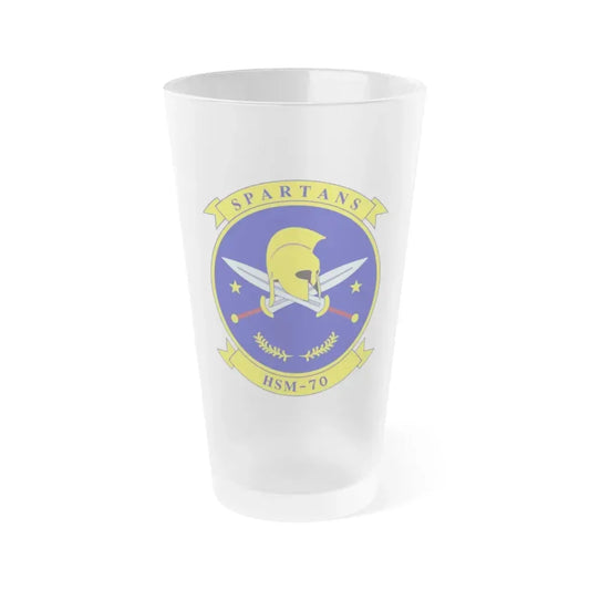 HSM 70 Helicopter Maritime Strike Squadron 70 (U.S. Navy) Frosted Pint Glass 16oz Default Title - Go Mug Yourself