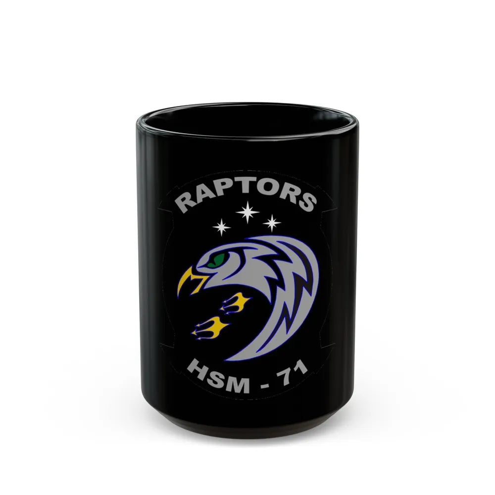 HSM 71 Raptors (U.S. Navy) Black Coffee Mug-15oz-Go Mug Yourself