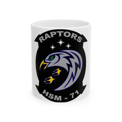 HSM 71 Raptors (U.S. Navy) White Coffee Mug-11oz-Go Mug Yourself