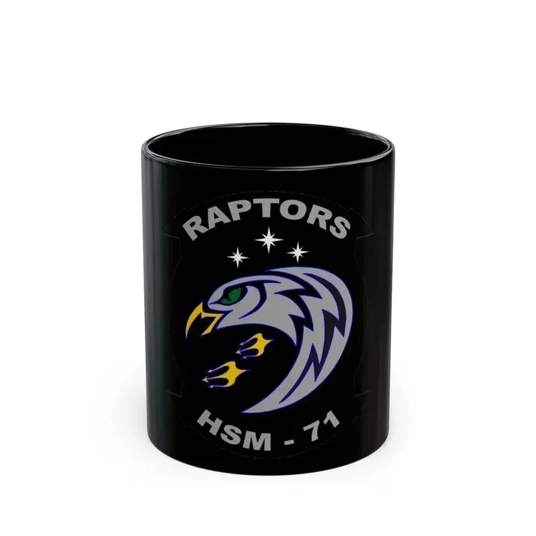HSM 71 Raptors (U.S. Navy) Black Coffee Mug 11oz - Go Mug Yourself