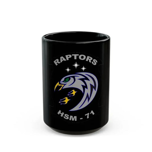 HSM 71 Raptors (U.S. Navy) Black Coffee Mug 15oz - Go Mug Yourself