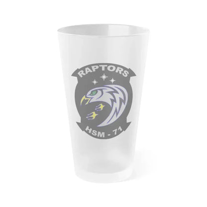 HSM 71 Raptors (U.S. Navy) Frosted Pint Glass 16oz Default Title - Go Mug Yourself