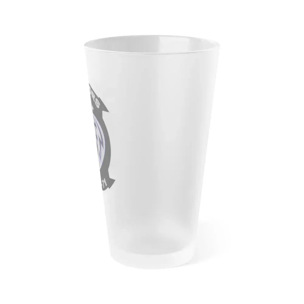 HSM 71 Raptors (U.S. Navy) Frosted Pint Glass 16oz - Go Mug Yourself