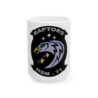 HSM 71 Raptors (U.S. Navy) White Coffee Mug 15oz - Go Mug Yourself