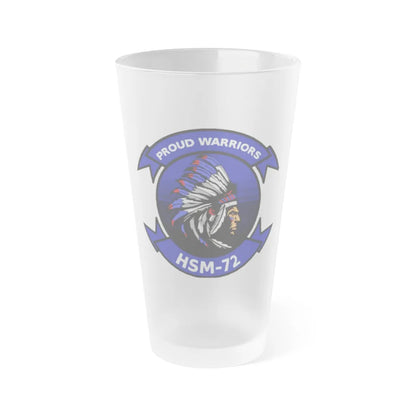 HSM 72 Helicopter Maritime Strike Squadron 72 (U.S. Navy) Frosted Pint Glass 16oz-Go Mug Yourself