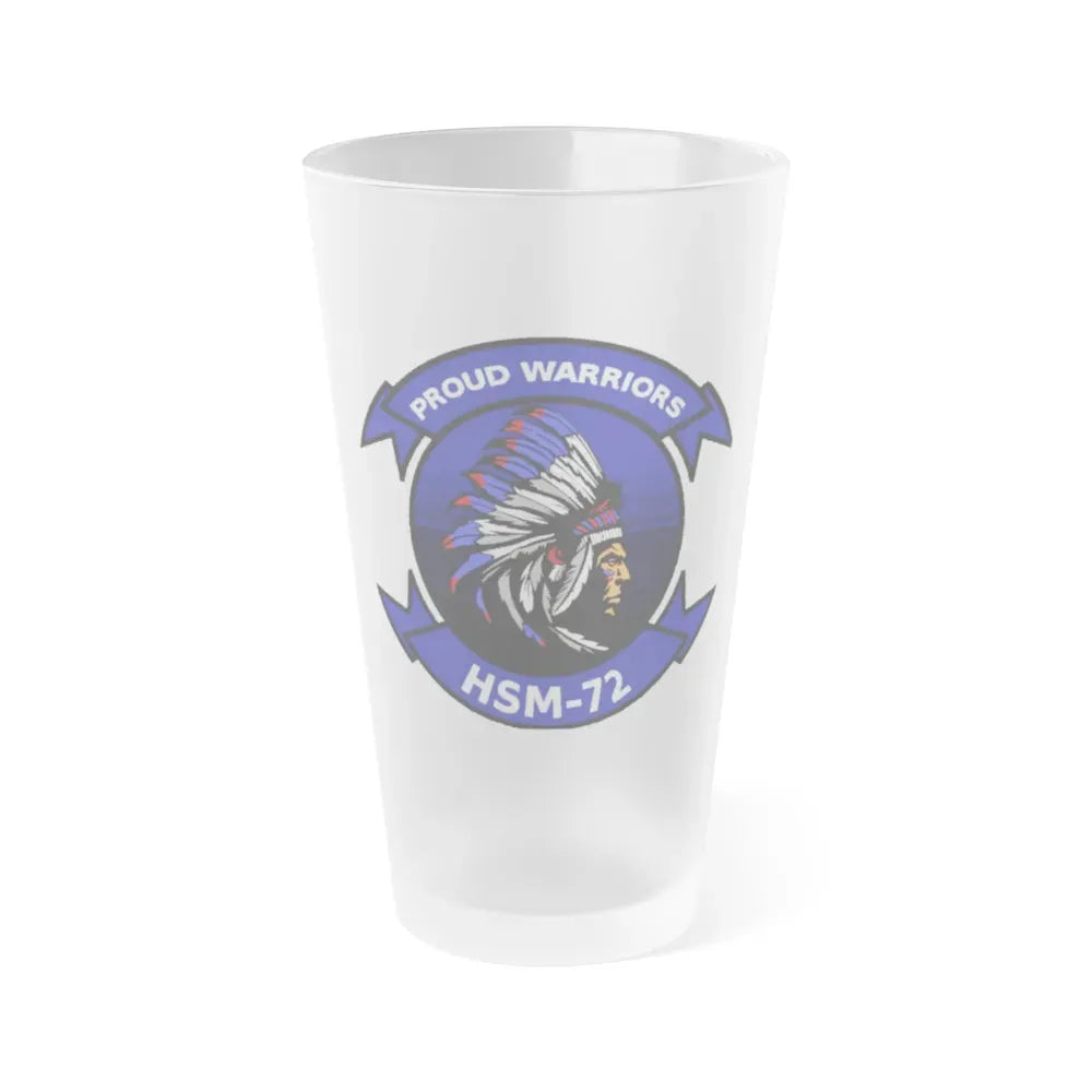 HSM 72 Helicopter Maritime Strike Squadron 72 (U.S. Navy) Frosted Pint Glass 16oz Default Title - Go Mug Yourself