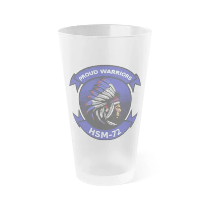 HSM 72 Helicopter Maritime Strike Squadron 72 (U.S. Navy) Frosted Pint Glass 16oz Default Title - Go Mug Yourself