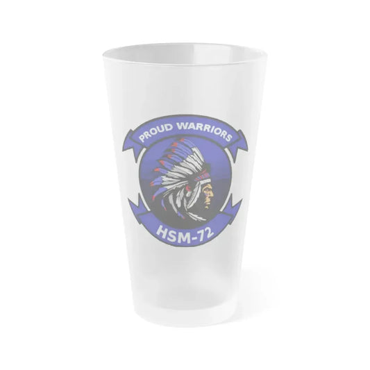 HSM 72 Helicopter Maritime Strike Squadron 72 (U.S. Navy) Frosted Pint Glass 16oz Default Title - Go Mug Yourself