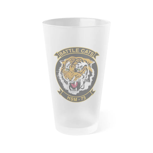 HSM 73 Helicopter Maritime Strike Squadron 73 (U.S. Navy) Frosted Pint Glass 16oz-Go Mug Yourself