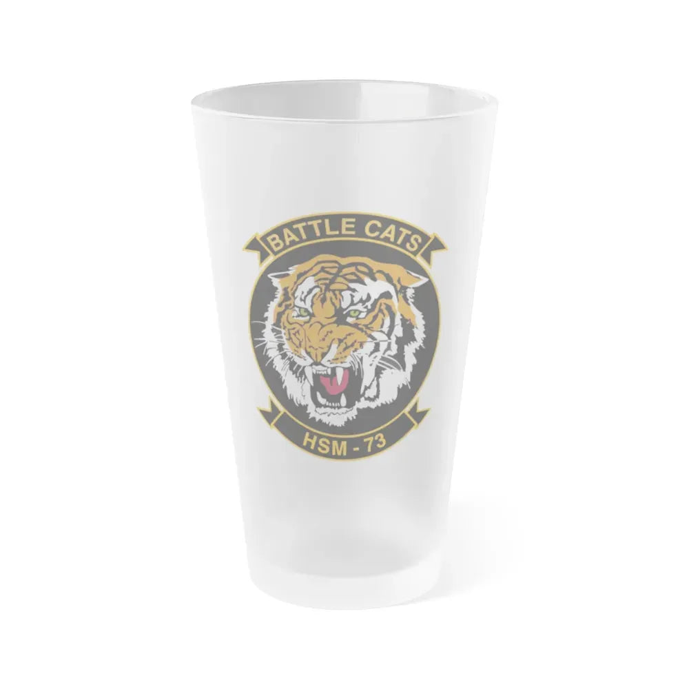 HSM 73 Helicopter Maritime Strike Squadron 73 (U.S. Navy) Frosted Pint Glass 16oz Default Title - Go Mug Yourself