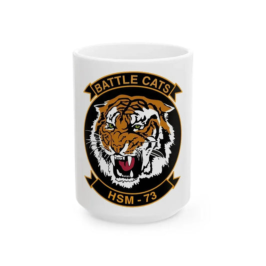 HSM 73 Helicopter Maritime Strike Squadron 73 (U.S. Navy) White Coffee Mug 15oz - Go Mug Yourself