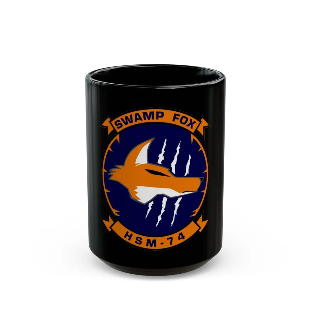 HSM 74 Helicopter Maritime Strike Squadron 74 (U.S. Navy) Black Coffee Mug-15oz-Go Mug Yourself