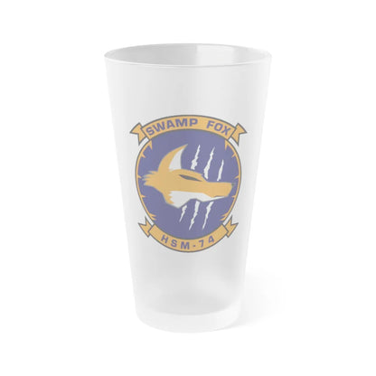 HSM 74 Helicopter Maritime Strike Squadron 74 (U.S. Navy) Frosted Pint Glass 16oz-Go Mug Yourself