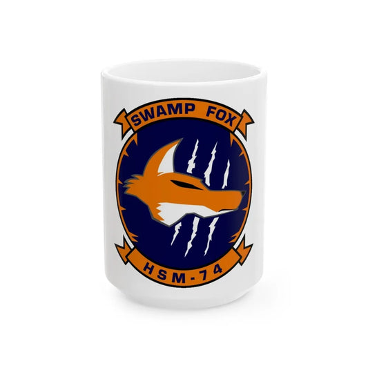 HSM 74 Helicopter Maritime Strike Squadron 74 (U.S. Navy) White Coffee Mug-15oz-Go Mug Yourself