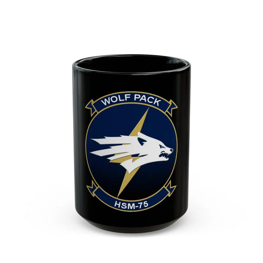 HSM 75 Helicopter Maritime Strike Squadron 75 (U.S. Navy) Black Coffee Mug-15oz-Go Mug Yourself