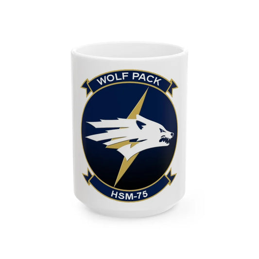 HSM 75 Helicopter Maritime Strike Squadron 75 (U.S. Navy) White Coffee Mug-15oz-Go Mug Yourself