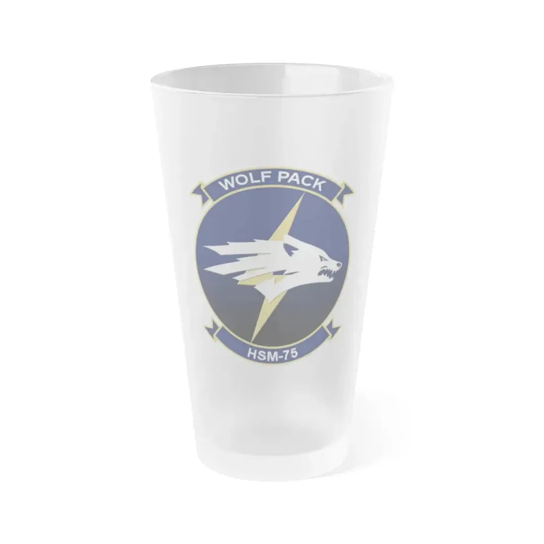 HSM 75 Helicopter Maritime Strike Squadron 75 (U.S. Navy) Frosted Pint Glass 16oz Default Title - Go Mug Yourself