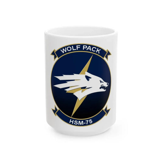 HSM 75 Helicopter Maritime Strike Squadron 75 (U.S. Navy) White Coffee Mug 15oz - Go Mug Yourself