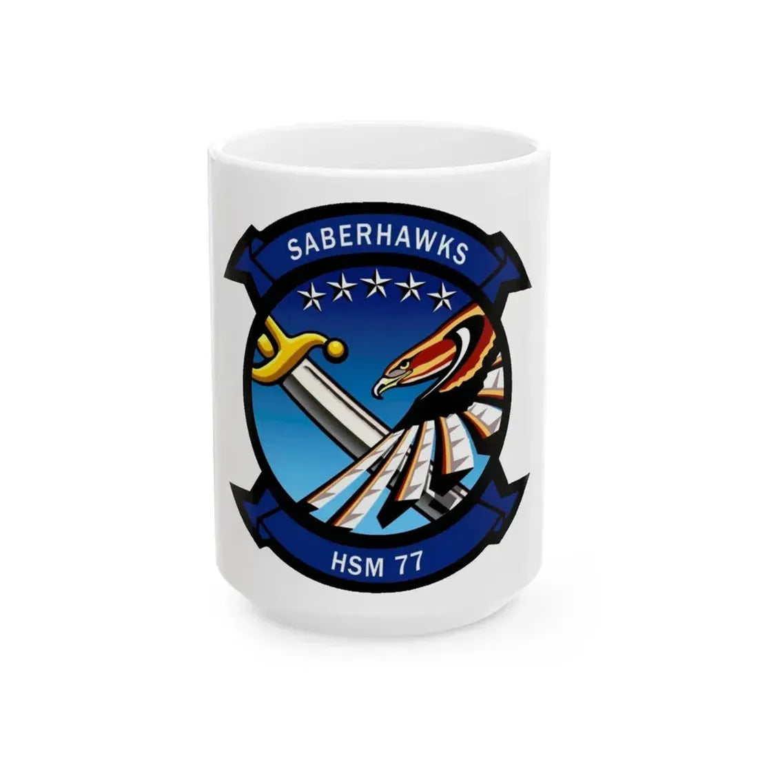 HSM 77 Helicopter Maritime Strike Squadron 77 (U.S. Navy) White Coffee Mug 15oz - Go Mug Yourself