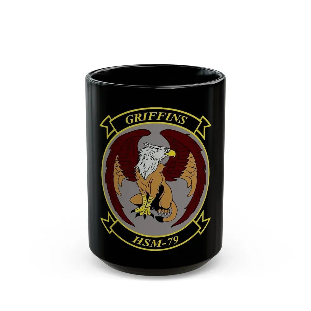 HSM 79 Helicopter Maritime Strike Squadron 79 (U.S. Navy) Black Coffee Mug 15oz - Go Mug Yourself