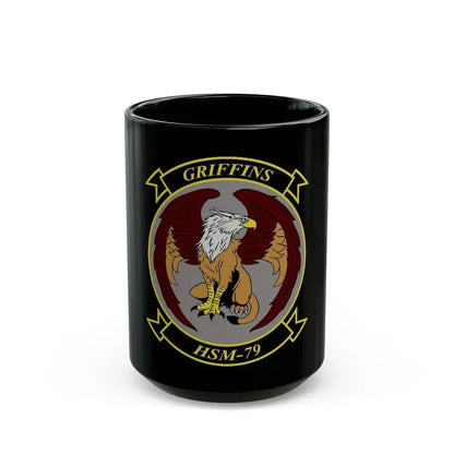 HSM 79 Helicopter Maritime Strike Squadron 79 (U.S. Navy) Black Coffee Mug 15oz - Go Mug Yourself