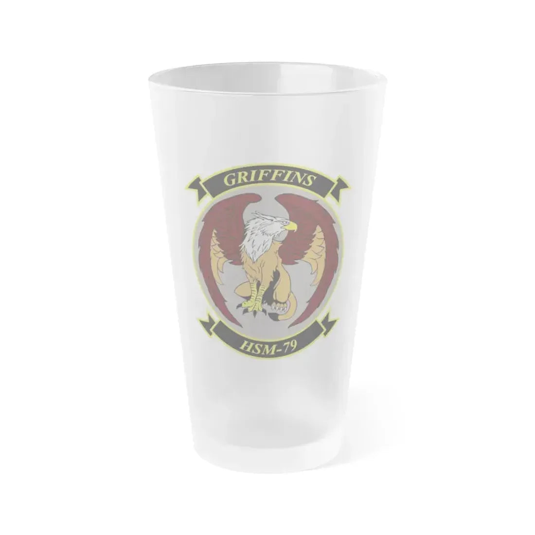HSM 79 Helicopter Maritime Strike Squadron 79 (U.S. Navy) Frosted Pint Glass 16oz Default Title - Go Mug Yourself
