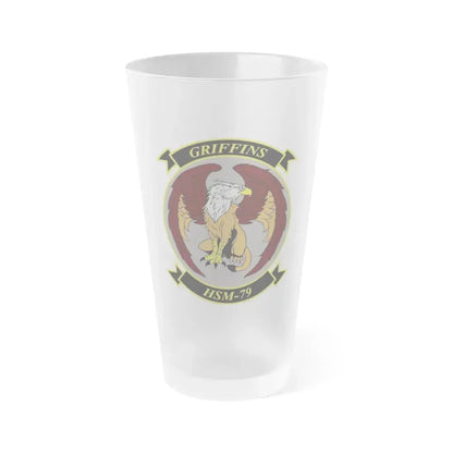 HSM 79 Helicopter Maritime Strike Squadron 79 (U.S. Navy) Frosted Pint Glass 16oz Default Title - Go Mug Yourself