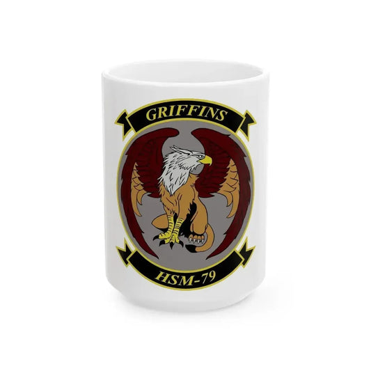 HSM 79 Helicopter Maritime Strike Squadron 79 (U.S. Navy) White Coffee Mug 15oz - Go Mug Yourself