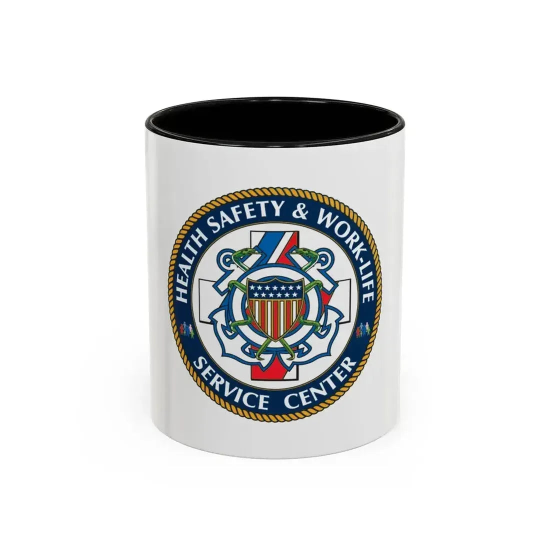 HSWL Service Center (U.S. Coast Guard) Accent Coffee Mug 11oz Black - Go Mug Yourself