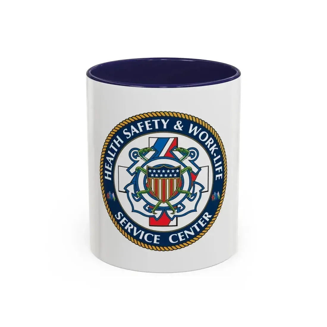 HSWL Service Center (U.S. Coast Guard) Accent Coffee Mug 11oz Navy - Go Mug Yourself