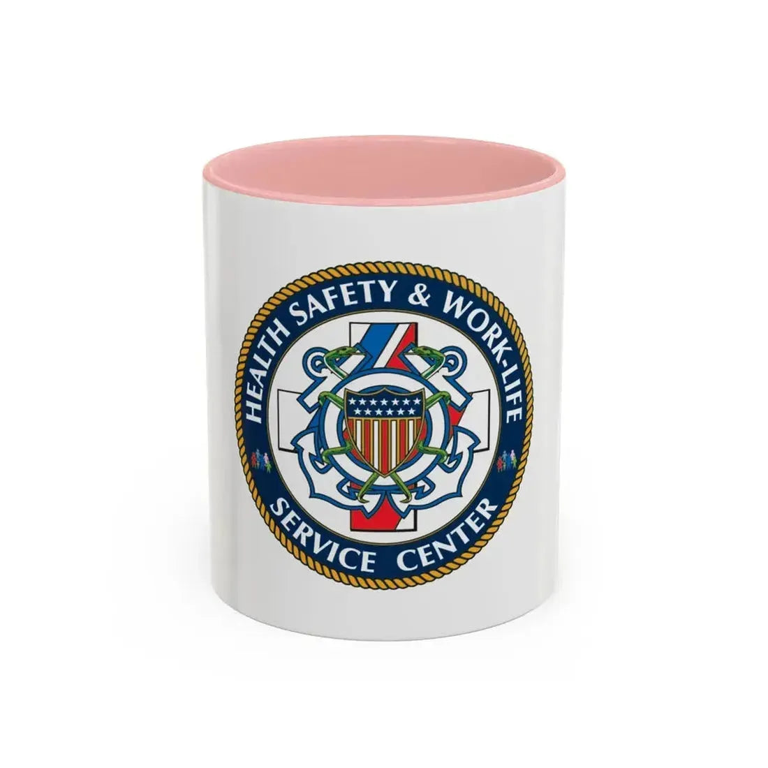 HSWL Service Center (U.S. Coast Guard) Accent Coffee Mug 11oz Pink - Go Mug Yourself