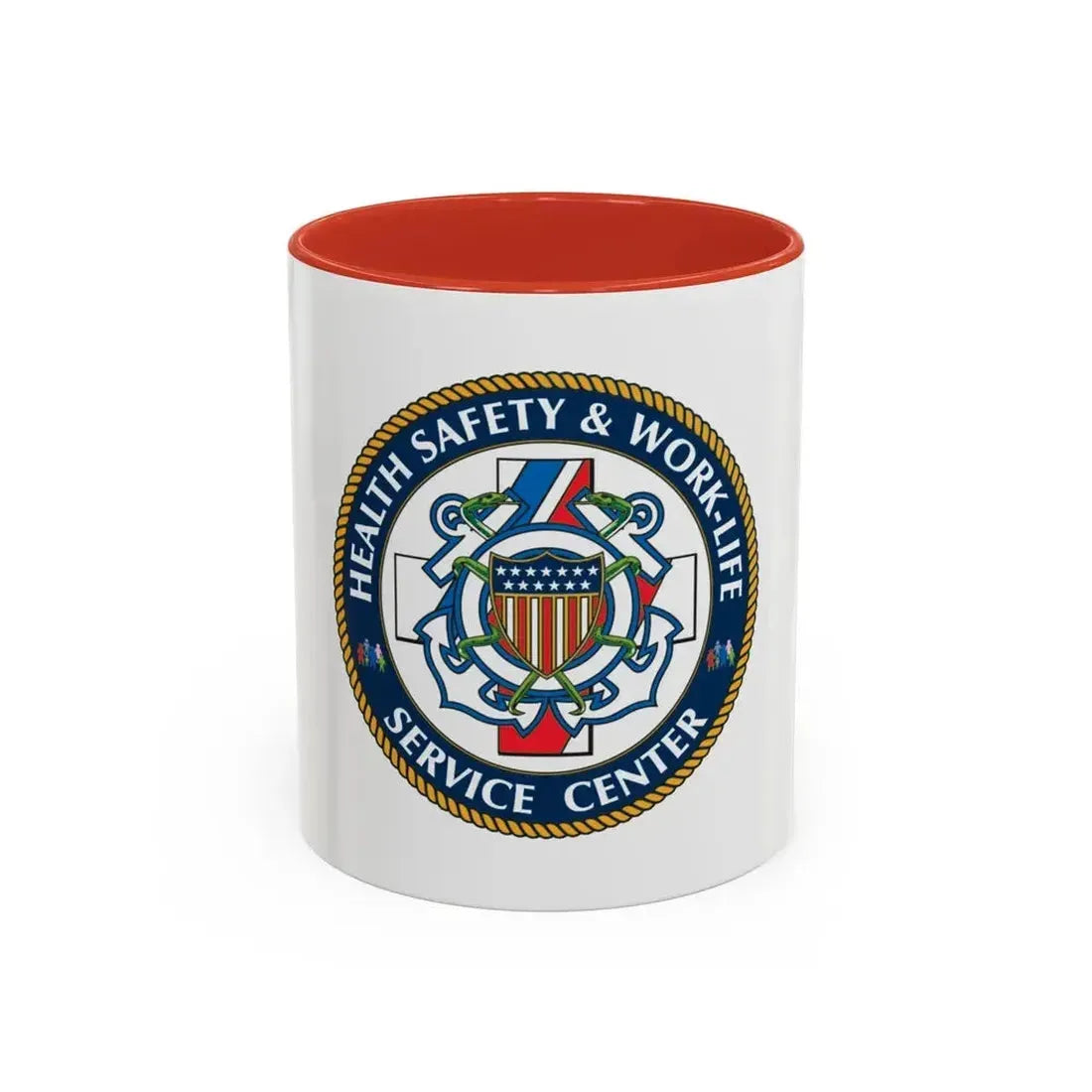 HSWL Service Center (U.S. Coast Guard) Accent Coffee Mug 11oz Red - Go Mug Yourself