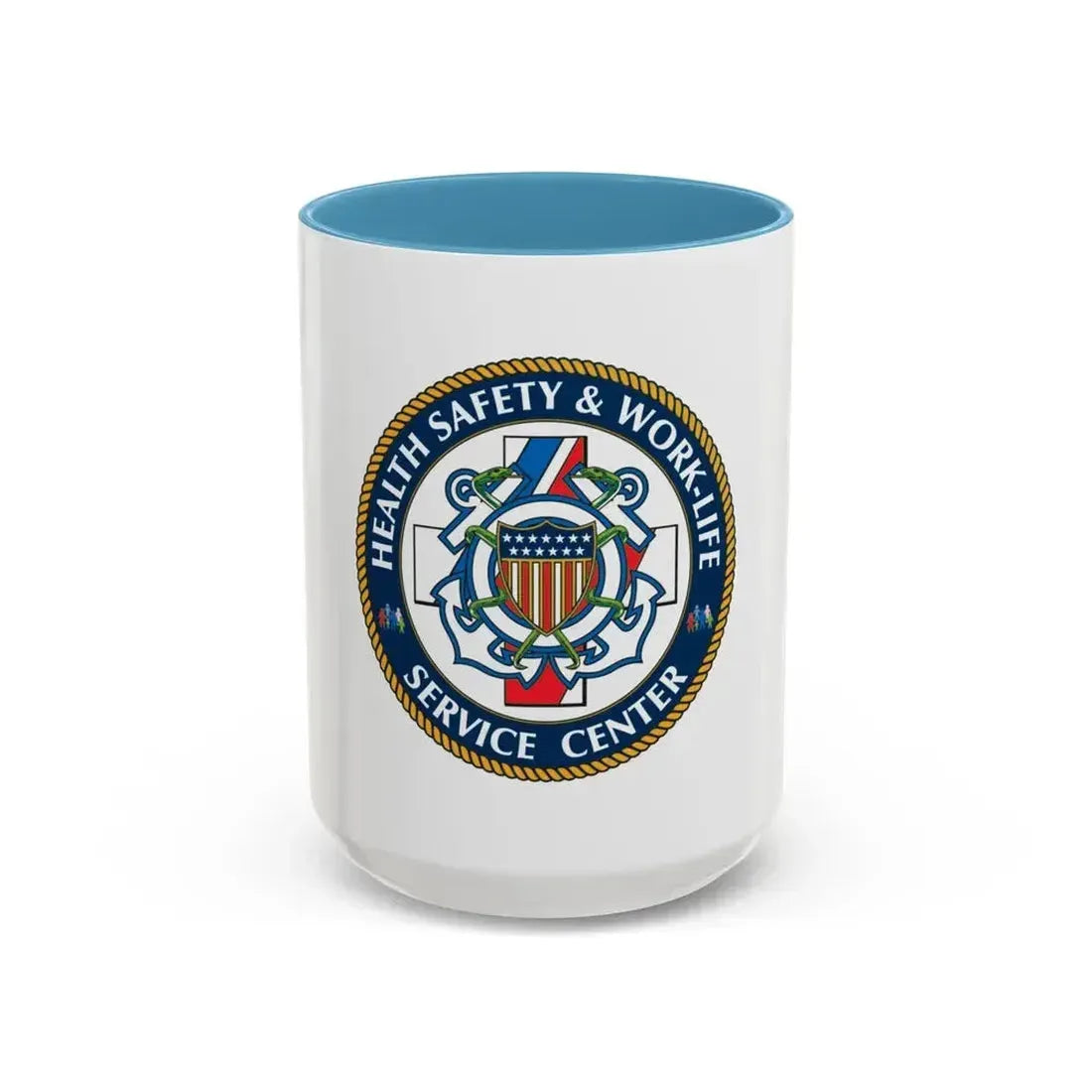 HSWL Service Center (U.S. Coast Guard) Accent Coffee Mug 15oz Light Blue - Go Mug Yourself