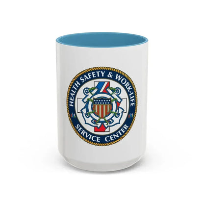 HSWL Service Center (U.S. Coast Guard) Accent Coffee Mug 15oz Light Blue - Go Mug Yourself