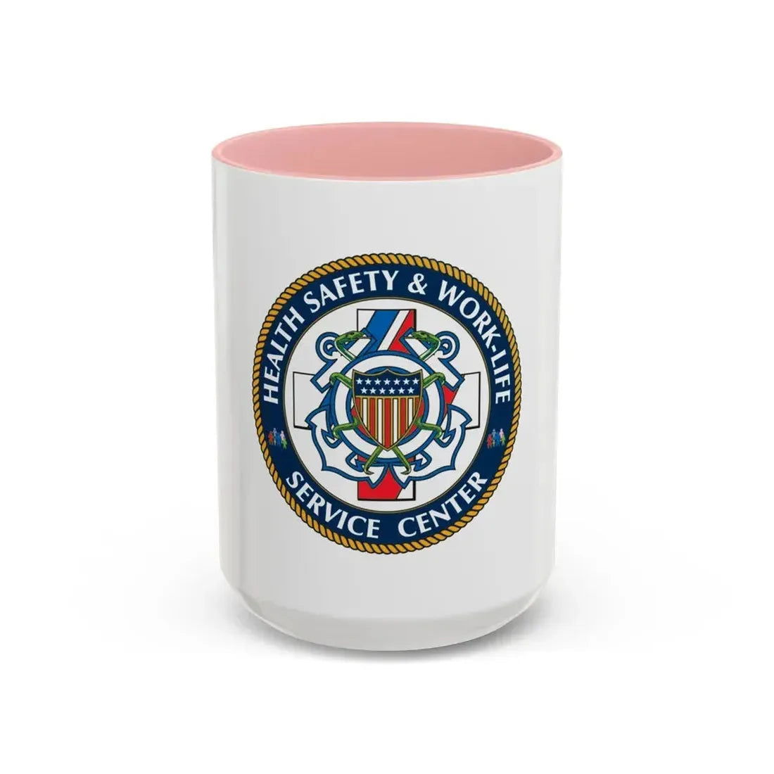 HSWL Service Center (U.S. Coast Guard) Accent Coffee Mug 15oz Pink - Go Mug Yourself