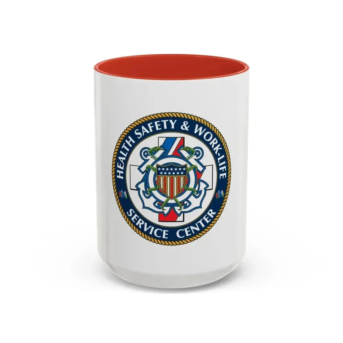 HSWL Service Center (U.S. Coast Guard) Accent Coffee Mug 15oz Red - Go Mug Yourself
