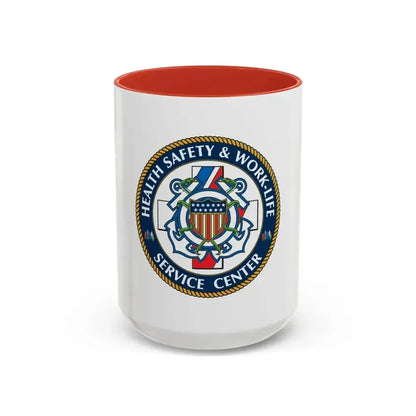 HSWL Service Center (U.S. Coast Guard) Accent Coffee Mug 15oz Red - Go Mug Yourself