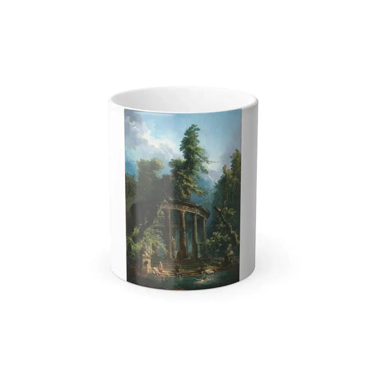 Hubert Robert (1733-1808) Bathing Pool - Oil on canvas 1777 - Color Changing Mug 11oz 11oz - Go Mug Yourself