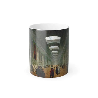 Hubert Robert (1733-1808) Development of the Grande Gallery of the Louvre - Oil on canvas 1796 - Color Changing Mug 11oz 11oz - Go Mug Yourself